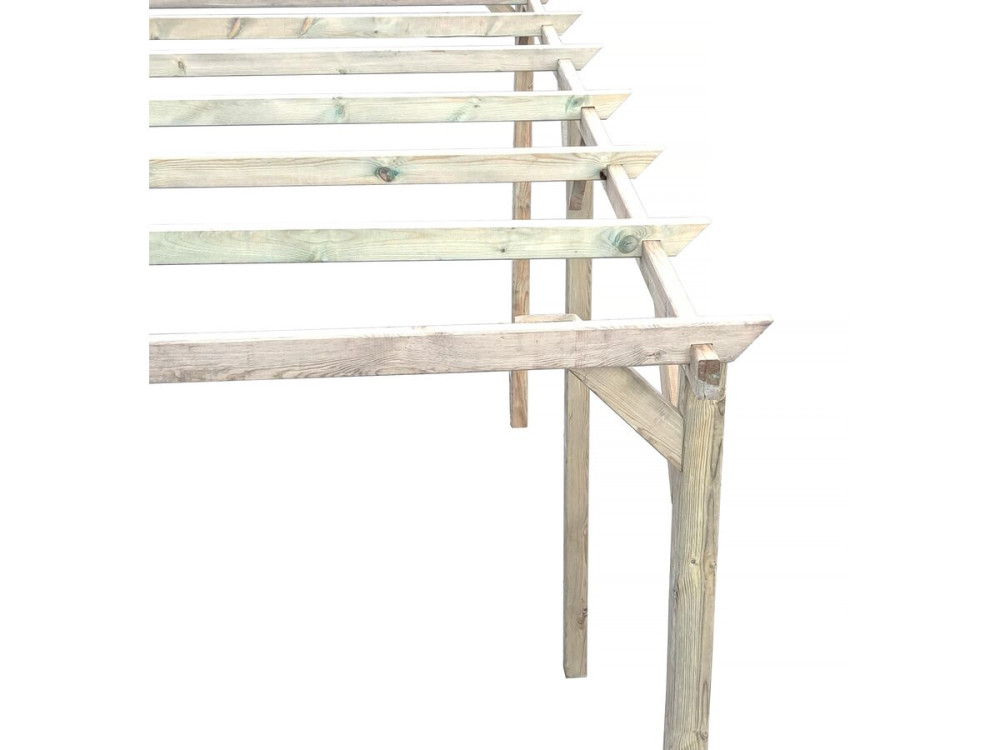 Carport voiture en bois "Solar II" 3 x 5 x 2.4