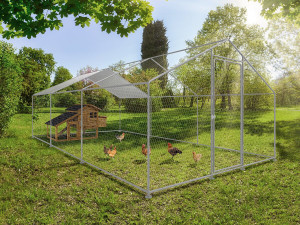 Enclos à poules 18 m² parc grillagé 6 x 3 x 2 M acier galvanisé 2