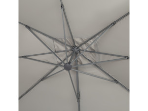 Parasol jardin déporté Alu "Sun 4 " - Rectangle - 3 x 4 m - Gris - Dalles à lester incluses 2