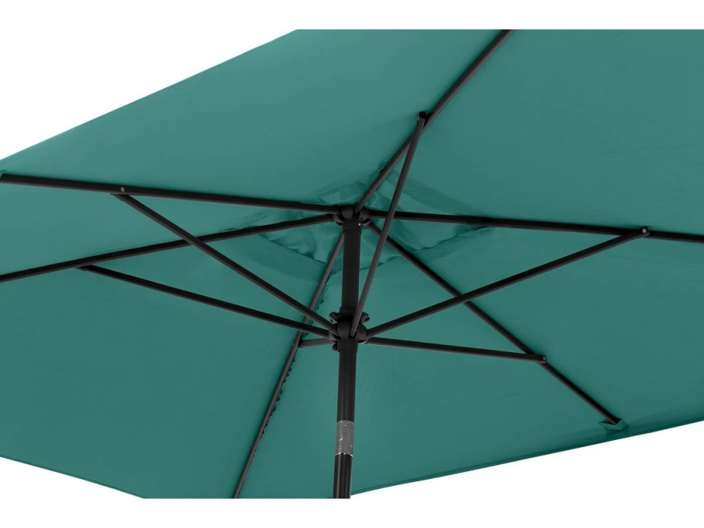 Parasol jardin "Sol 2" - Rectangle - 2 x 3 m - Vert + Dalles à lester incluses