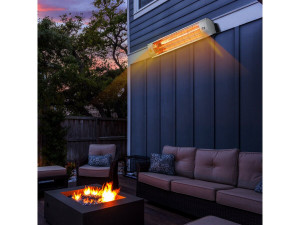 Chauffage de terrasse infrarouge - 2000W - Argenté 2