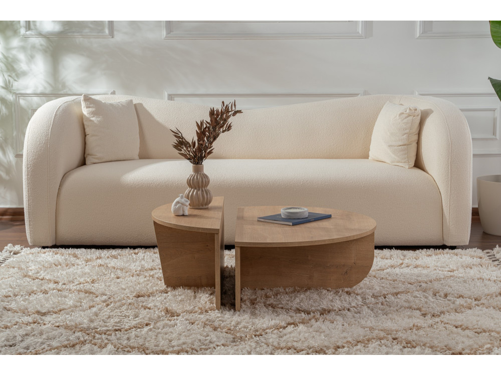 Table basse en bois "Orion" - 90 x 60 x 30 cm - Chêne miel
