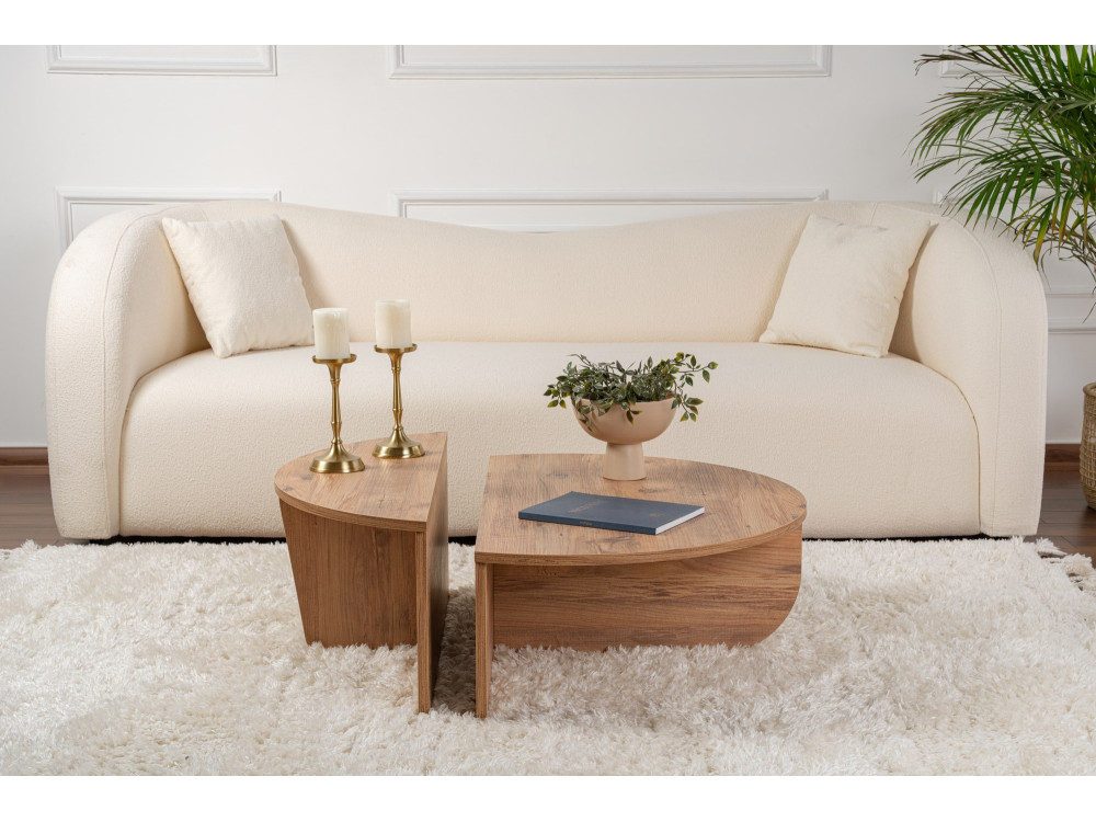 Table basse en bois "Orion" - 90 x 60 x 30 cm - Pin atlantique
