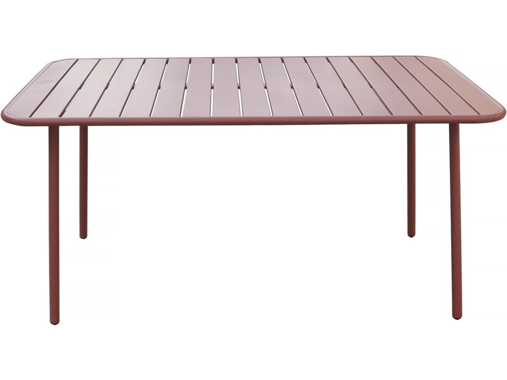 Table jardin en métal "Bilbao" - 150 x 90 x 71 cm - Terracotta