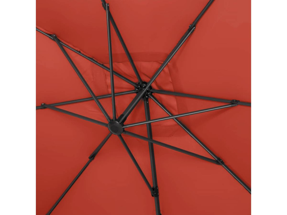 Parasol déporté "Sun 4" - 3 x 4 m - Rouge