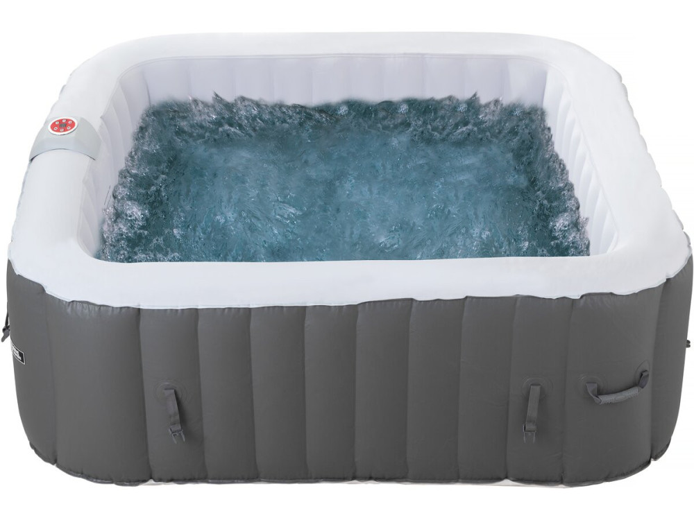 Spa gonflable "RIVIERA" en PVC - 6 places - Gris/blanc