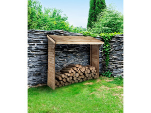 Abri bûches - 1.05 m² - 2.10 x 0.50 x 1.8 m- 2 Stères 2