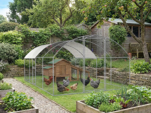 Enclos à poules dôme 15 m² parc grillagé "Cocorico" - 5 x 3 m - acier galvanisé 2