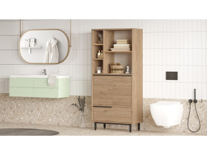 Armoire en bois "Calvin" - 74 x 35 x 161 cm - Marron 2