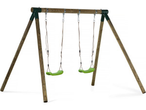 Portique bois "Eden" - Avec 2 balançoires.