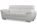 Canapé fixe en cuir reconstitué et PVC "Dallas" - 169 x 88 x 90 cm - 2 places - Blanc - Blanc