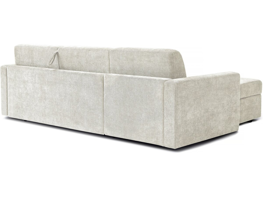 Canapé d'angle réversible convertible express en tissu "Celia" - 3 places  - Beige