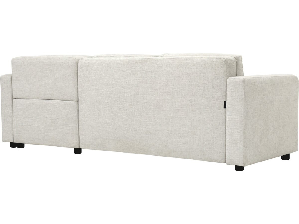 Canapé d'angle convertible/réversible en tissu "Charles" - 3 places - Beige