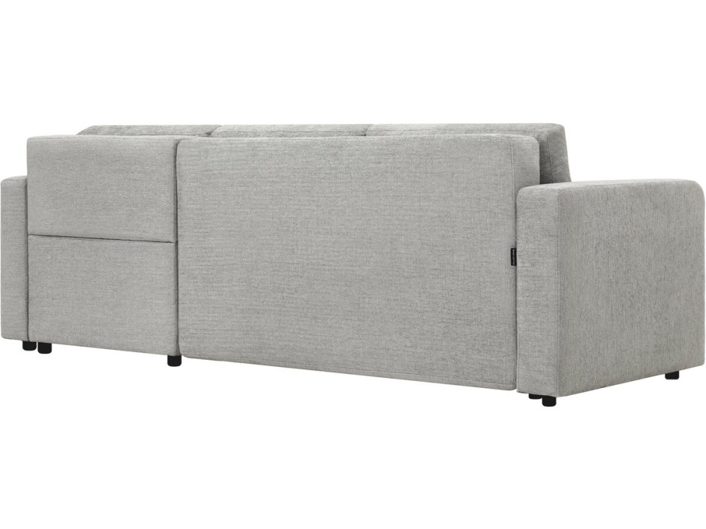 Canapé d'angle convertible et reversible en tissu "Charles" - 3 places - Gris