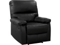Fauteuil relax "Lincoln" - 90 x 89 x 103 cm - Noir - Noir