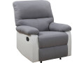 Fauteuil relax "Lincoln" - 90 x 89 x 103 cm - Noir - Blanc / Gris clair
