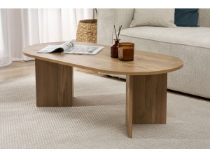 Table basse en bois "Sable" - 60 x 119 x 40 cm - Chêne 2