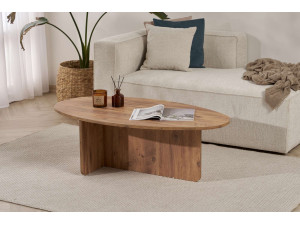 Table basse en bois "Orba" - 120 x 65 x 40 cm - Pin atlantique 2