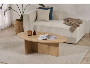 Table basse en bois "Orba" - 120 x 65 x 40 cm - Chêne 2