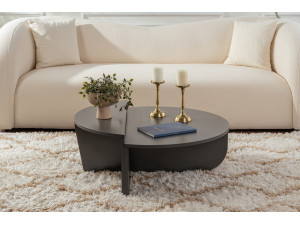 Table basse en bois "Orion" 90 x 60 x 30 cm - Anthracite 2