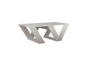 Table basse en bois "Pipra" - 110 x 60 x 40 cm - Blanc