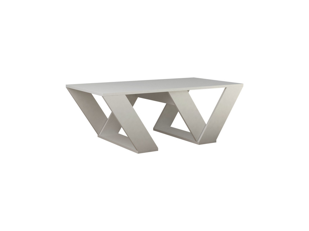 Table basse en bois "Pipra" - 110 x 60 x 40 cm - Blanc