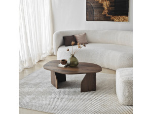 Table basse en bois "Rock" 100 x 60 x 35 cm - Noyer 2