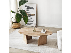 Table basse en bois "Rock" 100 x 60 x 35 cm - Chêne saphir 2