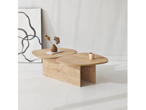 Table basse en bois "Stones" 125 x 60 x 38 cm - Chêne saphir 2