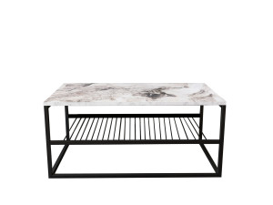 Table basse en bois "Asude" - 95 x 55 x 42 cm - Blanc