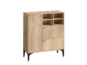 Buffet en bois "Ewa" - 100 x 35 x 125 cm - Chêne Saphir