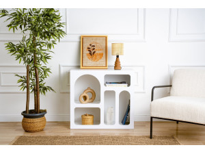 Buffet en bois "Lessa" - 80 x 37 x 74 cm - Blanc 2