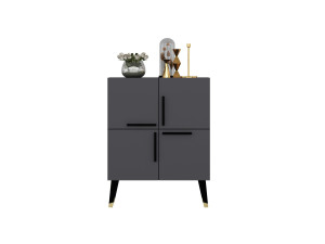 Buffet en bois "Makro" - 70 x 35 x 90 cm - Gris anthracite
