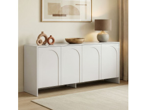 Buffet en bois "Arlen" - 180 x 45 x 80 cm - Blanc 2