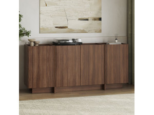 Buffet en bois "Dorma" - 180 x 45 x 80 cm - Noyer Milano 2