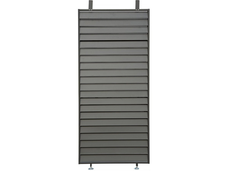 Persienne pour pergola bioclimatique en acier galvanisé "Clifford" - 92 x 4 x 208 cm - Gris
