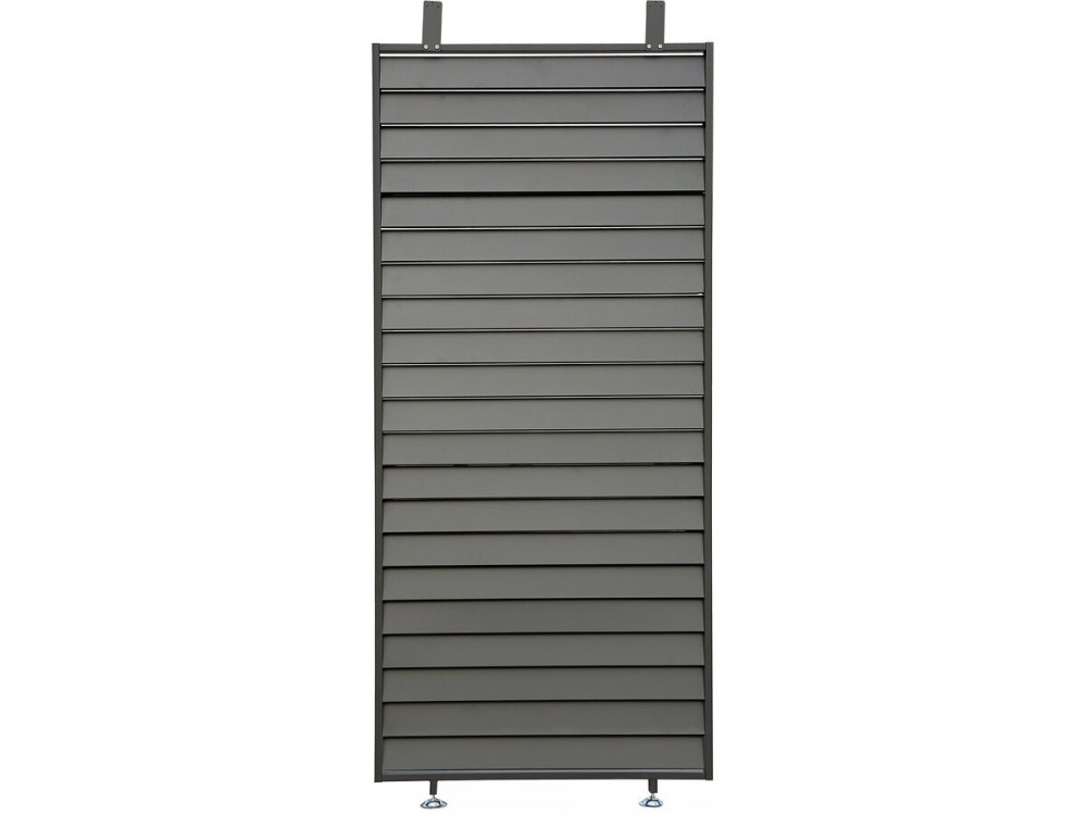 Persienne pour pergola bioclimatique en acier galvanisé "Clifford" - 92 x 4 x 208 cm - Gris