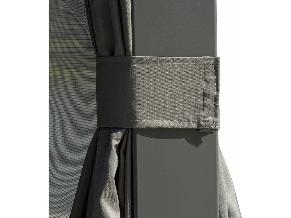 Rideau pour pergola bioclimatique "Kensington" - 3 x 5 m - Gris