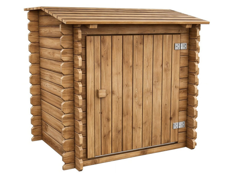 Coffre de filtration en bois traité pour piscine "Keny" -  120 x 95 x 113 cm -