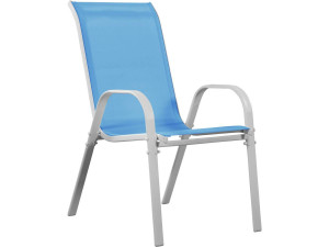 Fauteuil jardin Textilène "Cordoba" - Phoenix - Bleu - Lot de 4 2
