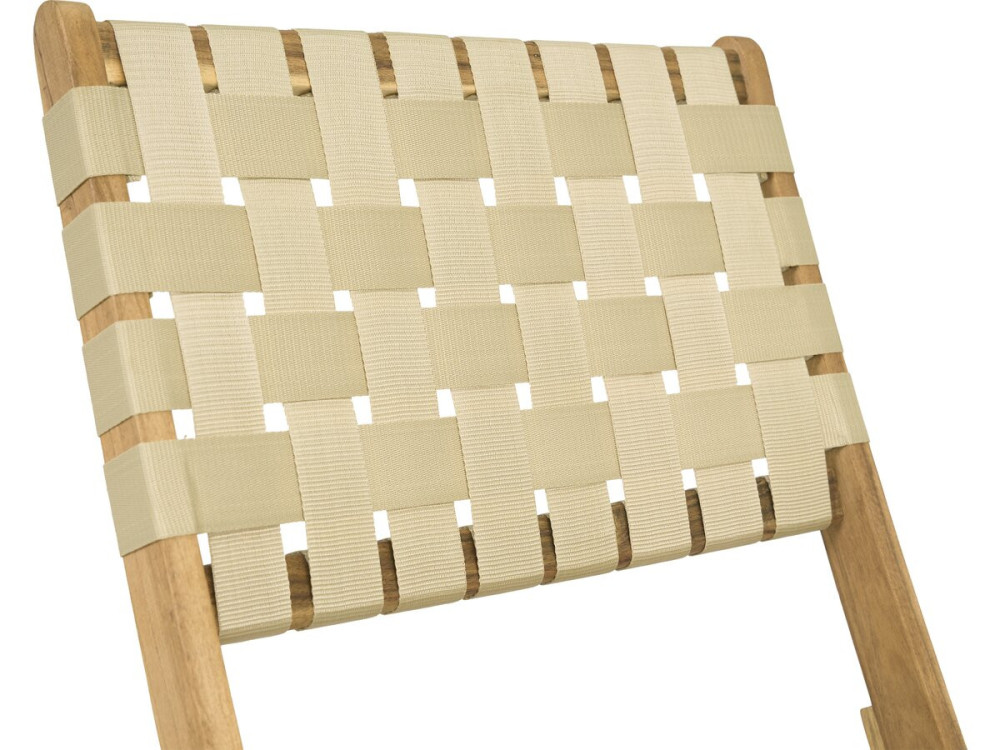 Lot de 2 chaises de jardin en bois "Hanoi" - Beige