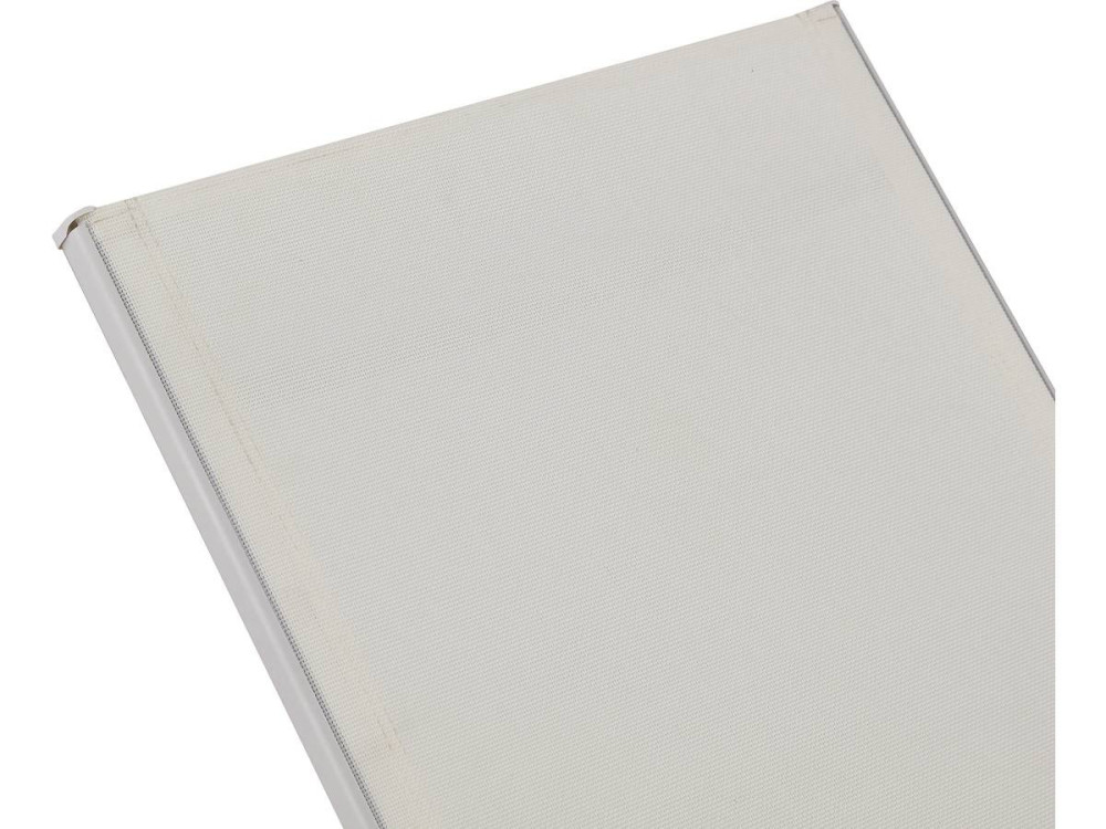 Lot de 2 Bains de soleil en métal avec accoudoirs "Farniente" - Blanc