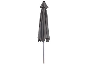 Parasol jardin droit Alu "Sol" - Rond - Ø 3m - Gris 2