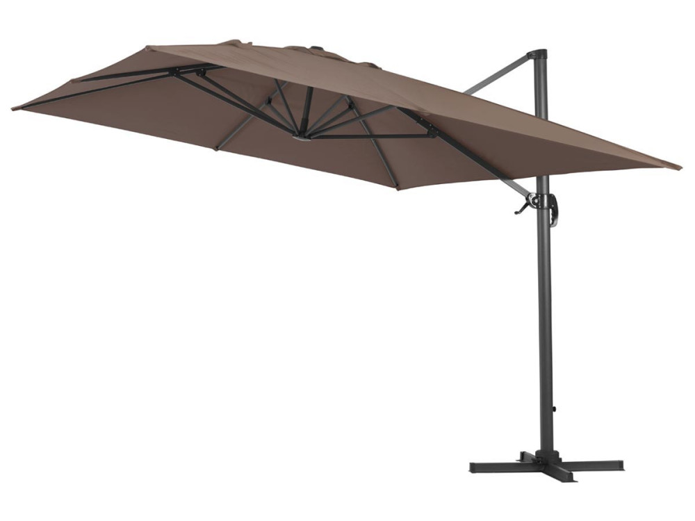 Parasol déporté "Sun 4" - 3 x 4 m - Taupe