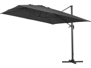Parasol jardin déporté Alu "Sun 4" - Rectangle - 3 x 4 m + Housse de protection - Noir 2