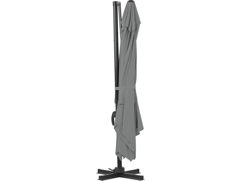 Parasol jardin déporté en aluminium "Sky 4" - 3 x 4 m - Gris