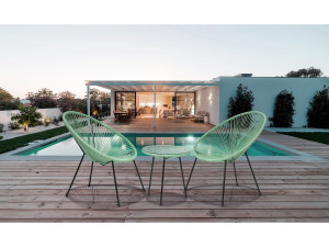 Ensemble de jardin acapulco  "Liana" - 2 places - Vert clair 2