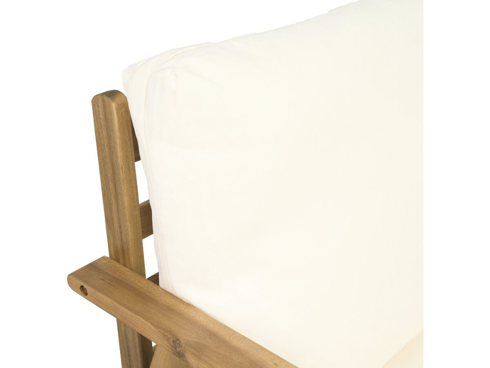Salon de jardin en bois d'acacia avec coussins "Chilwell" - 5 places - Beige