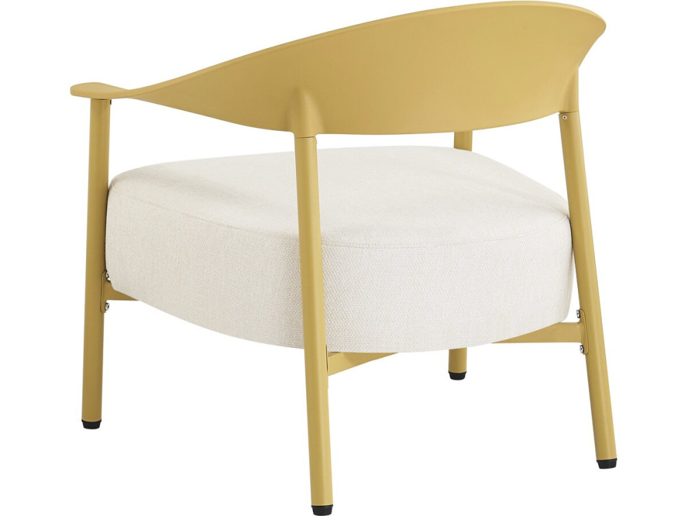Salon de jardin en métal et plastique "Céora" - 4 places - Jaune