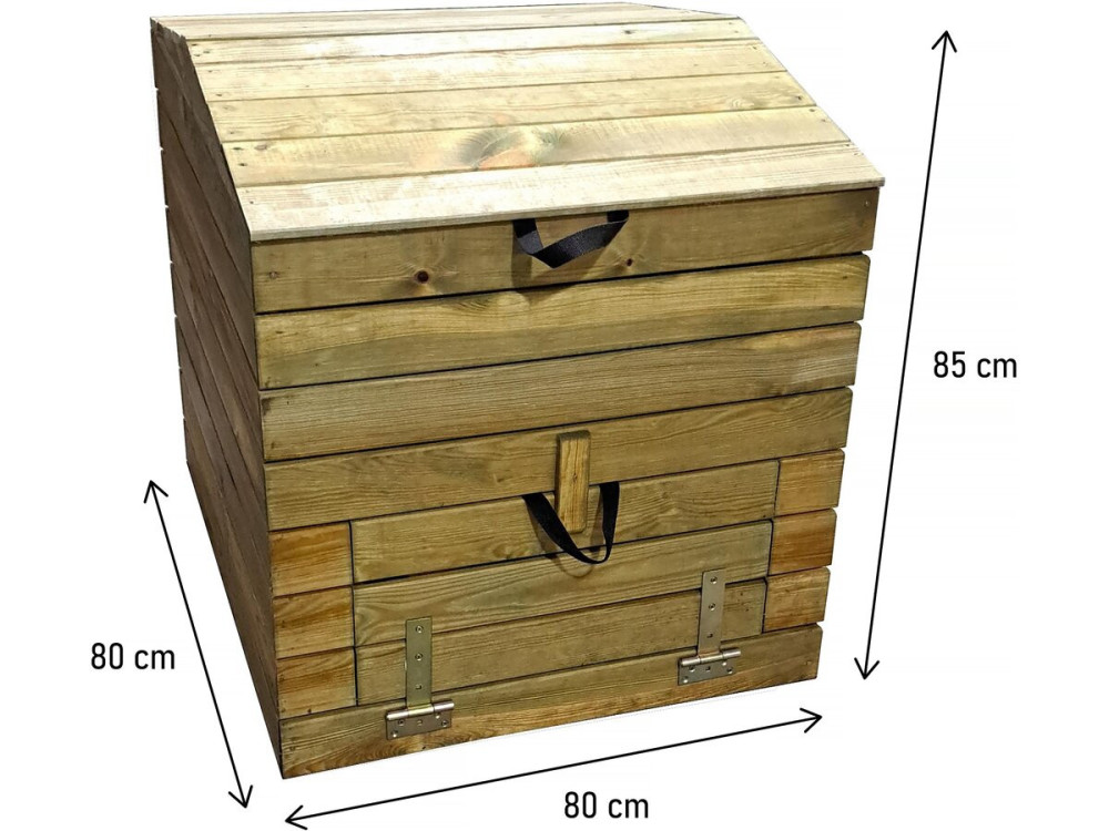 Composteur en bois 500L "Douglas" 80 x 80 x 85 cm